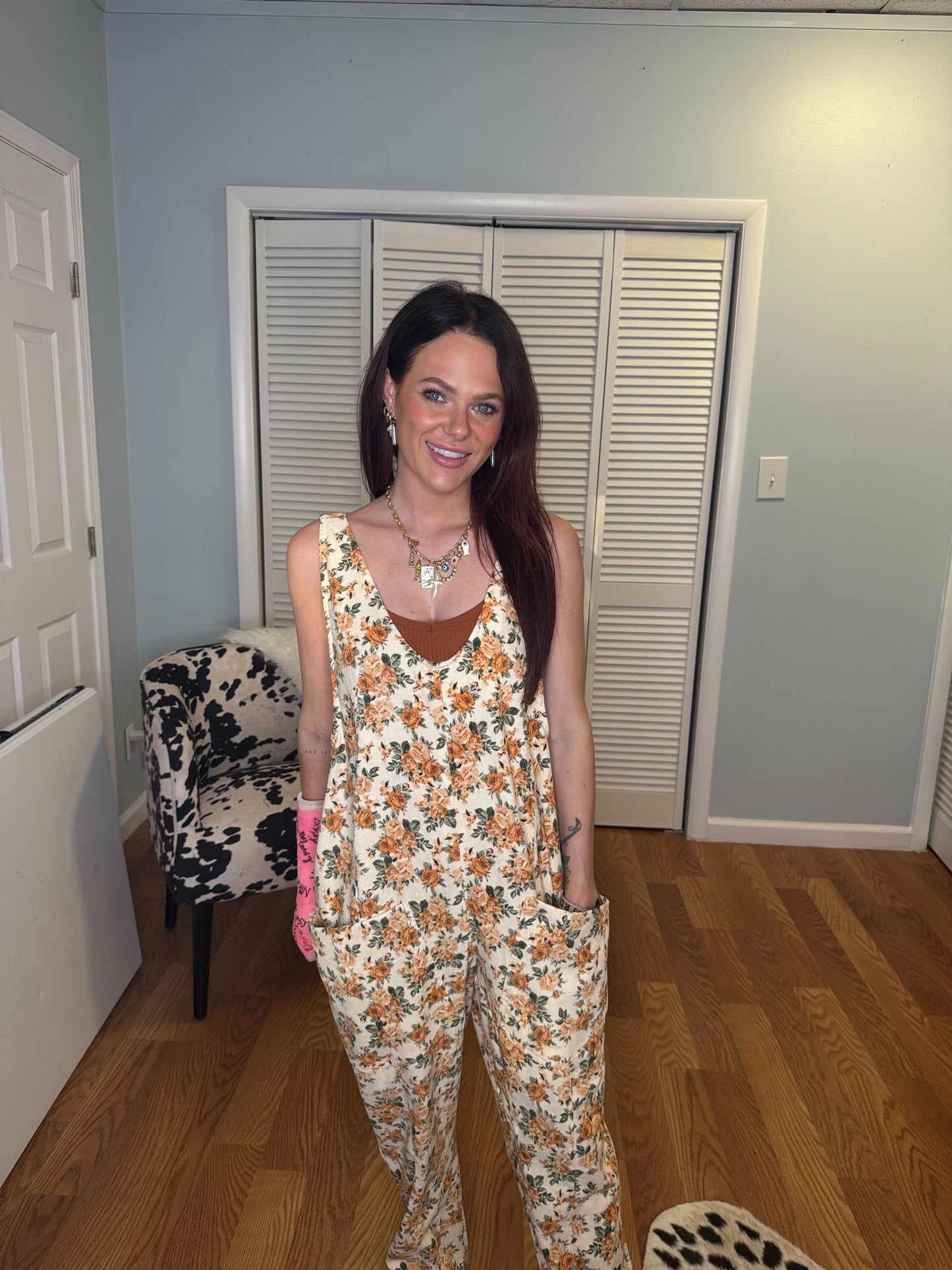 Sunny Petals Floral Jumpsuit
