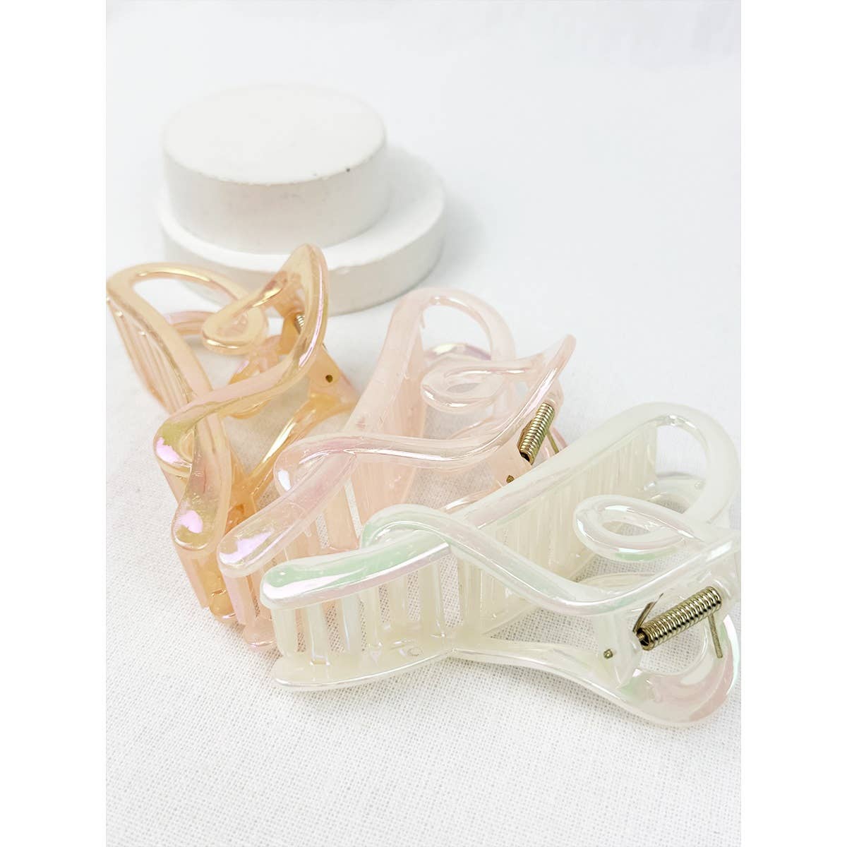 Shimmery Heart Hair Claw Clip