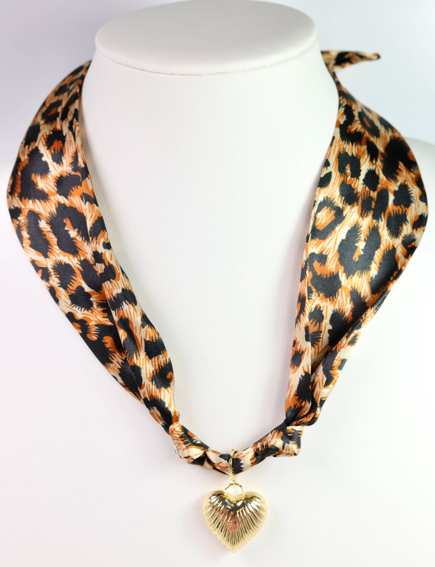 Lillie Scarf Charm Necklace LEOPARD
