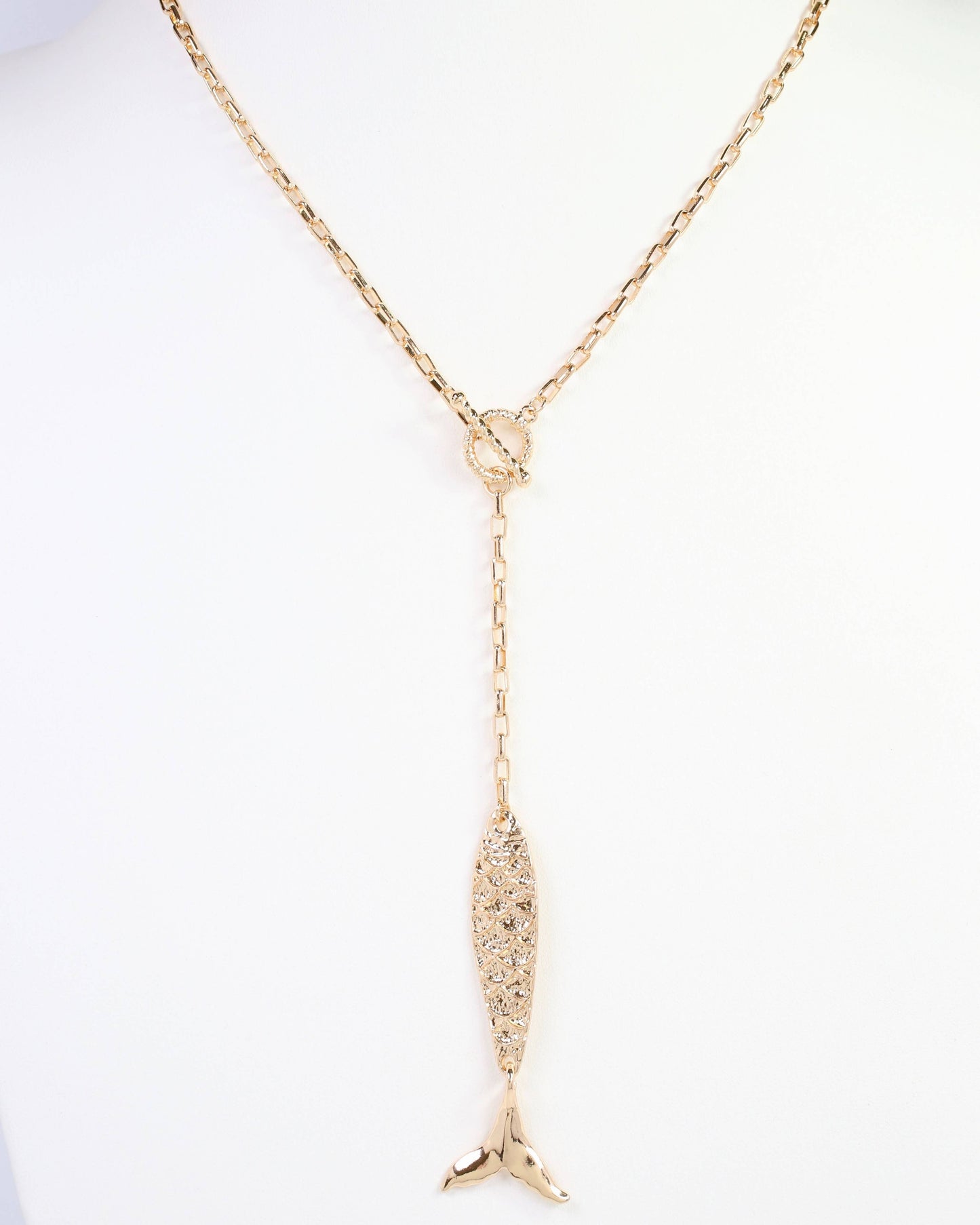 Tropical Fun Fish Necklace Gold