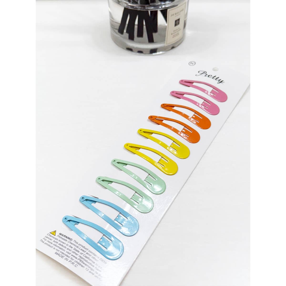 Assorted Rainbow Color Snap Pin