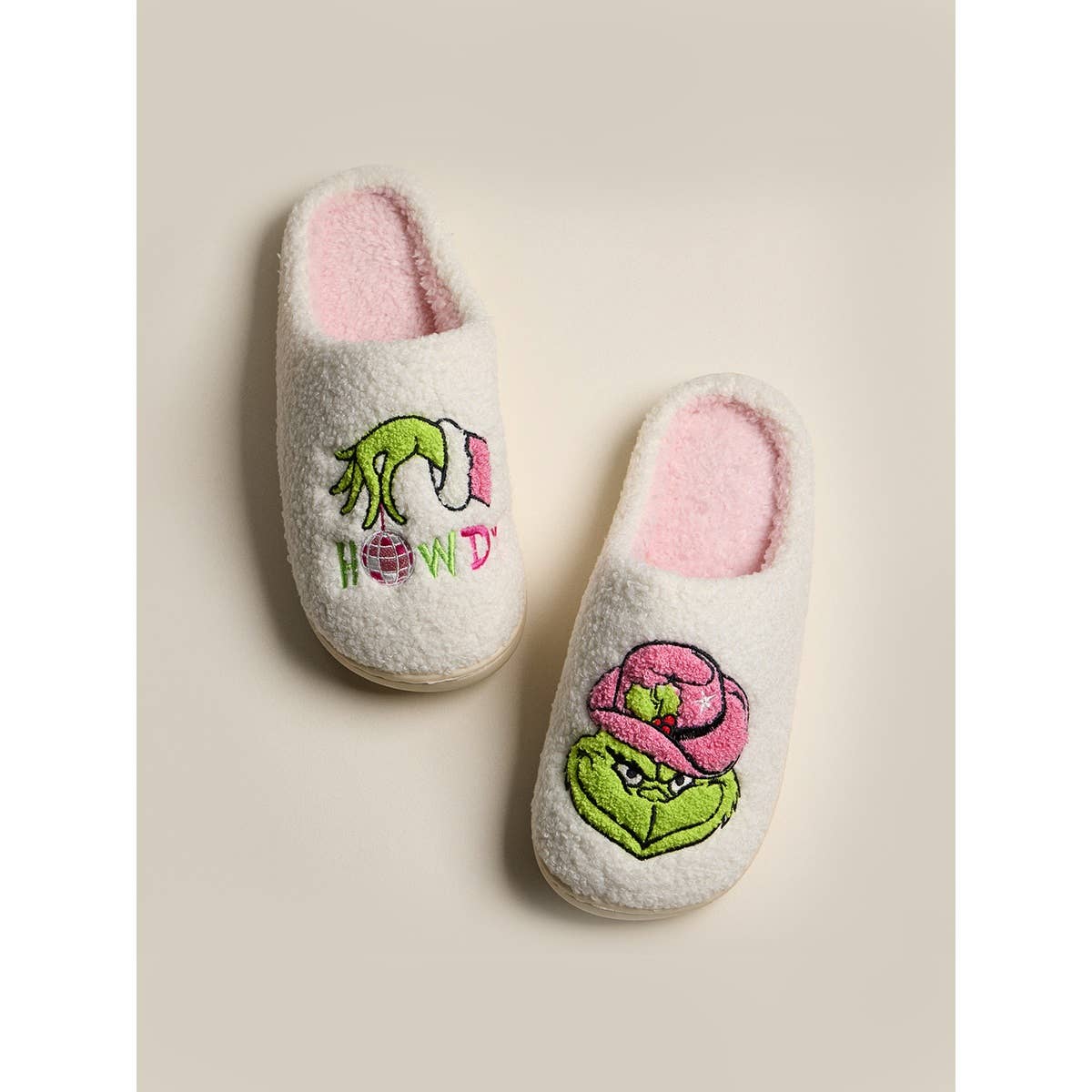 Howdy Grinch Fleece Soft Slipper