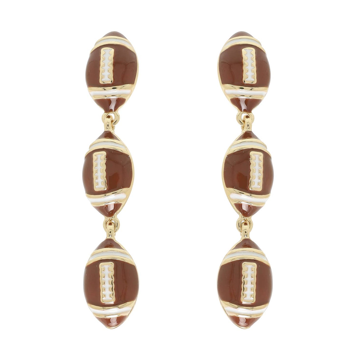 Game Day Football Post Dangle Earrings