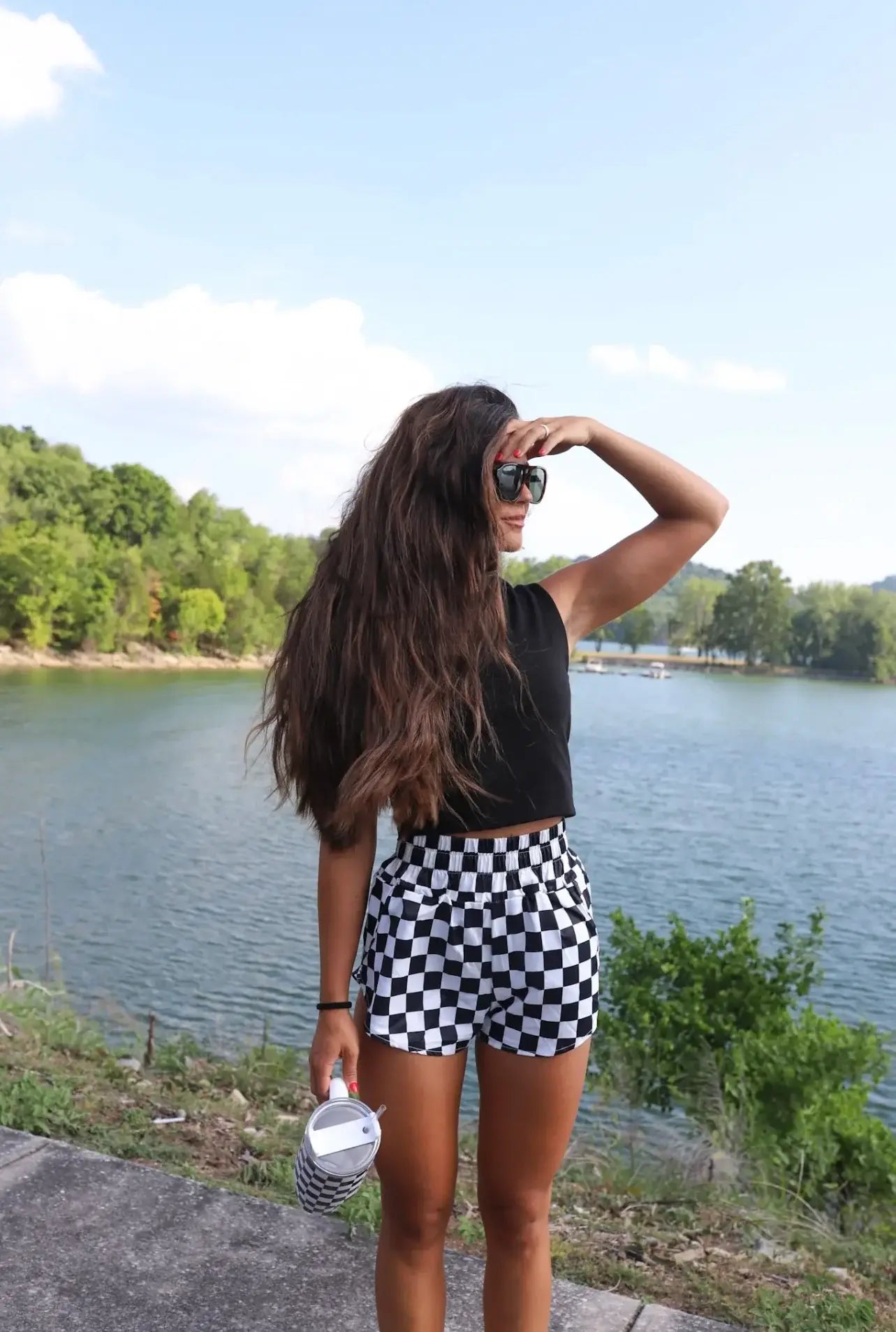 Jessica’s Checkered Shorts
