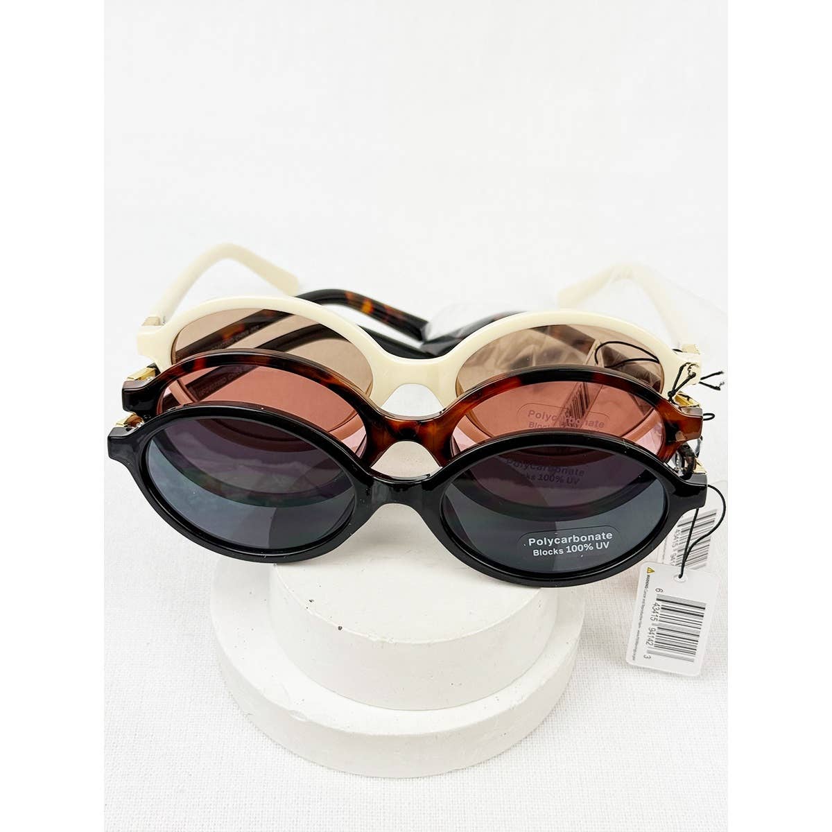 Natalie Retro Oval Sunglasses