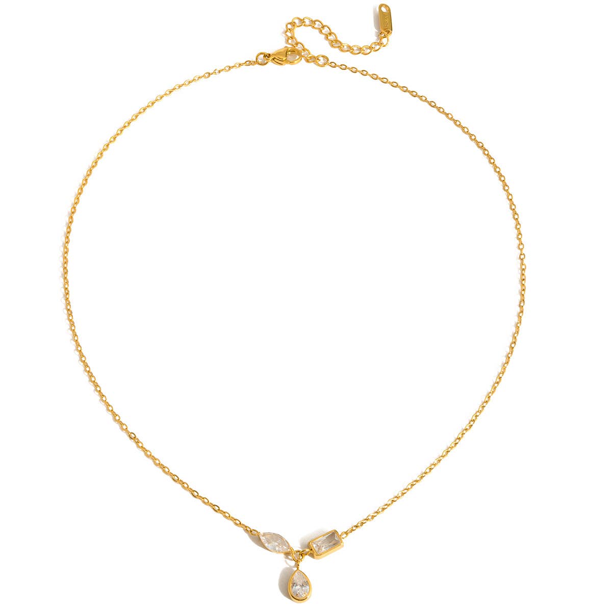 Trio Drop Necklace Water Resistant