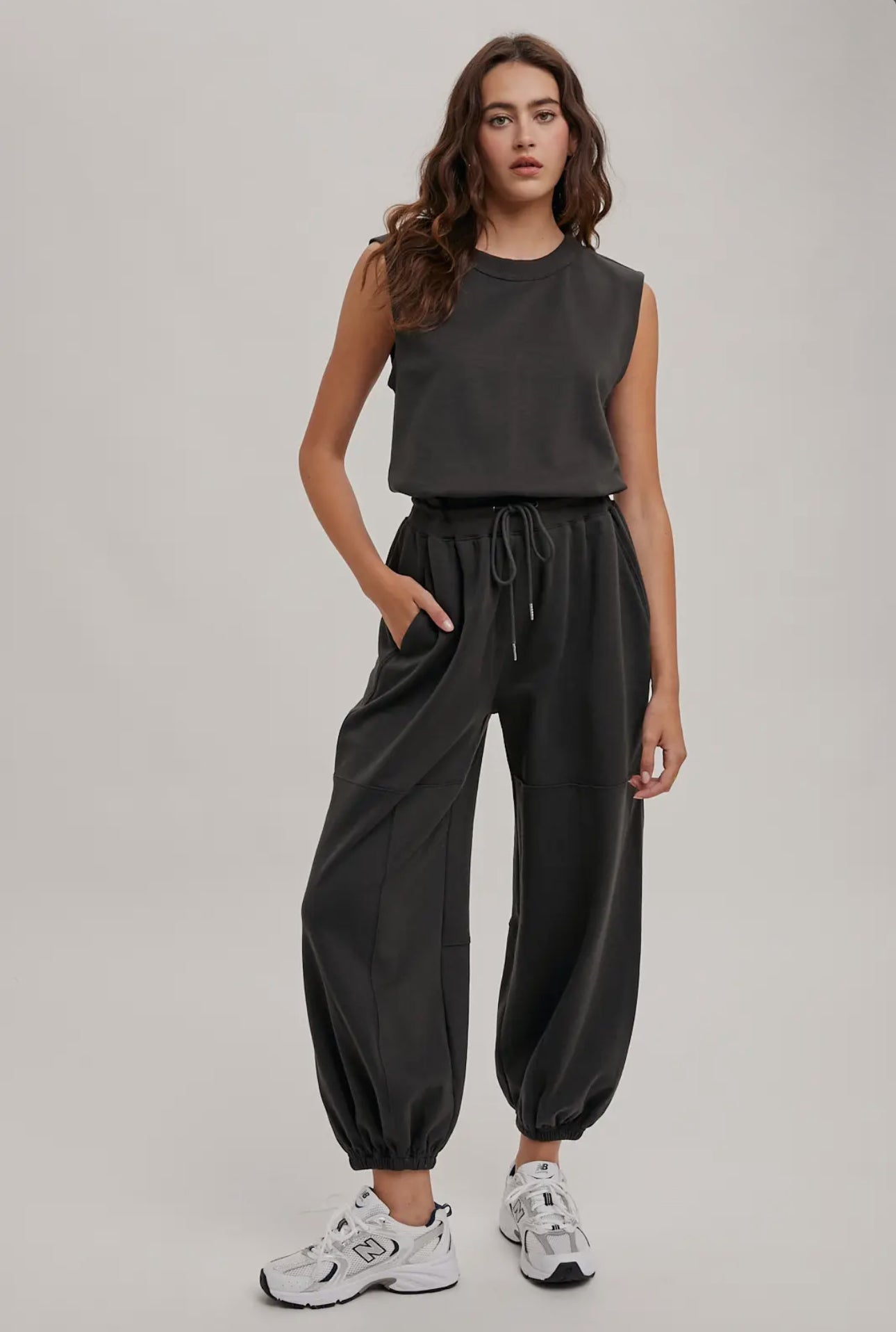 Sleeveless Knit Jumpsuit