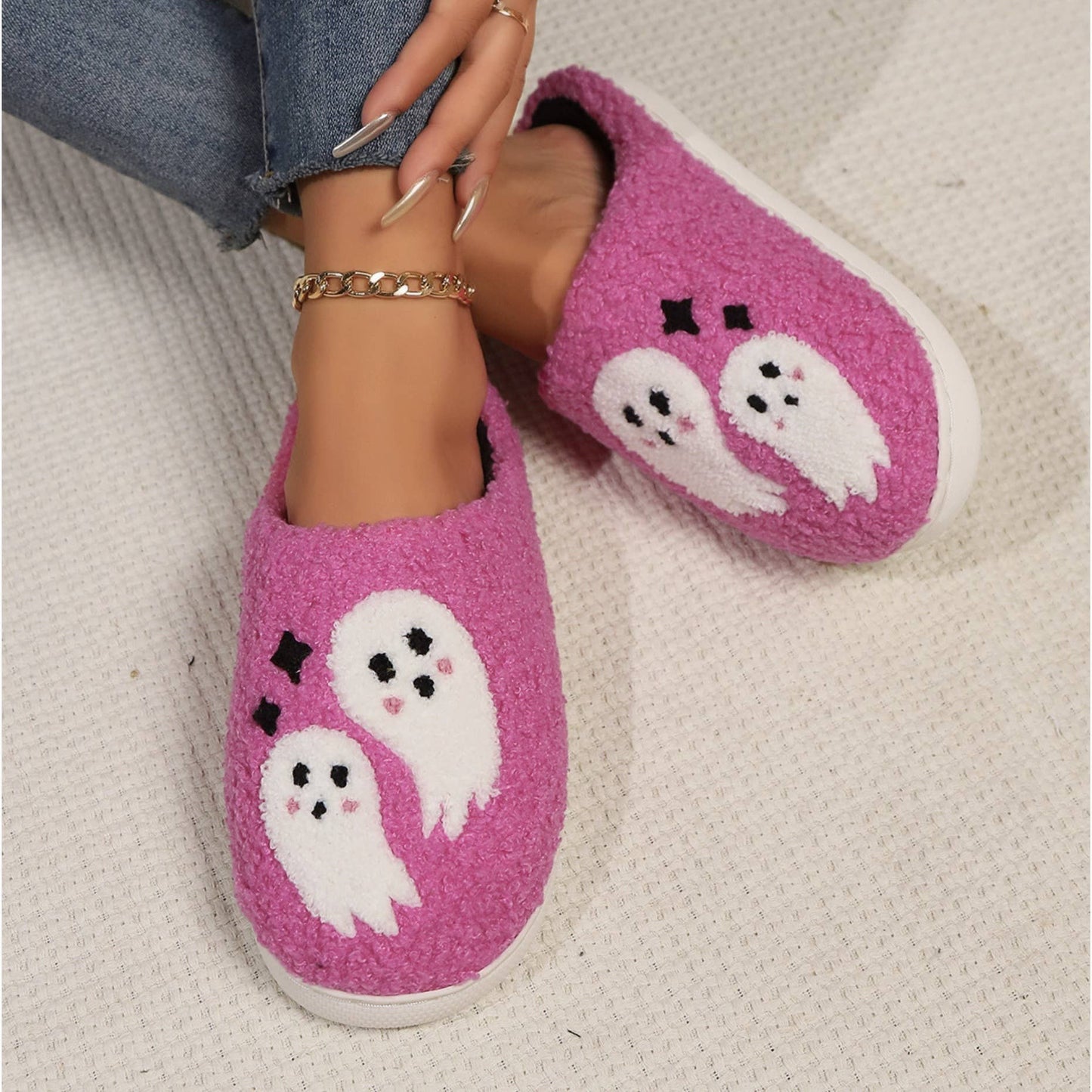 Spooky Halloween Themed Slip-on Slippers