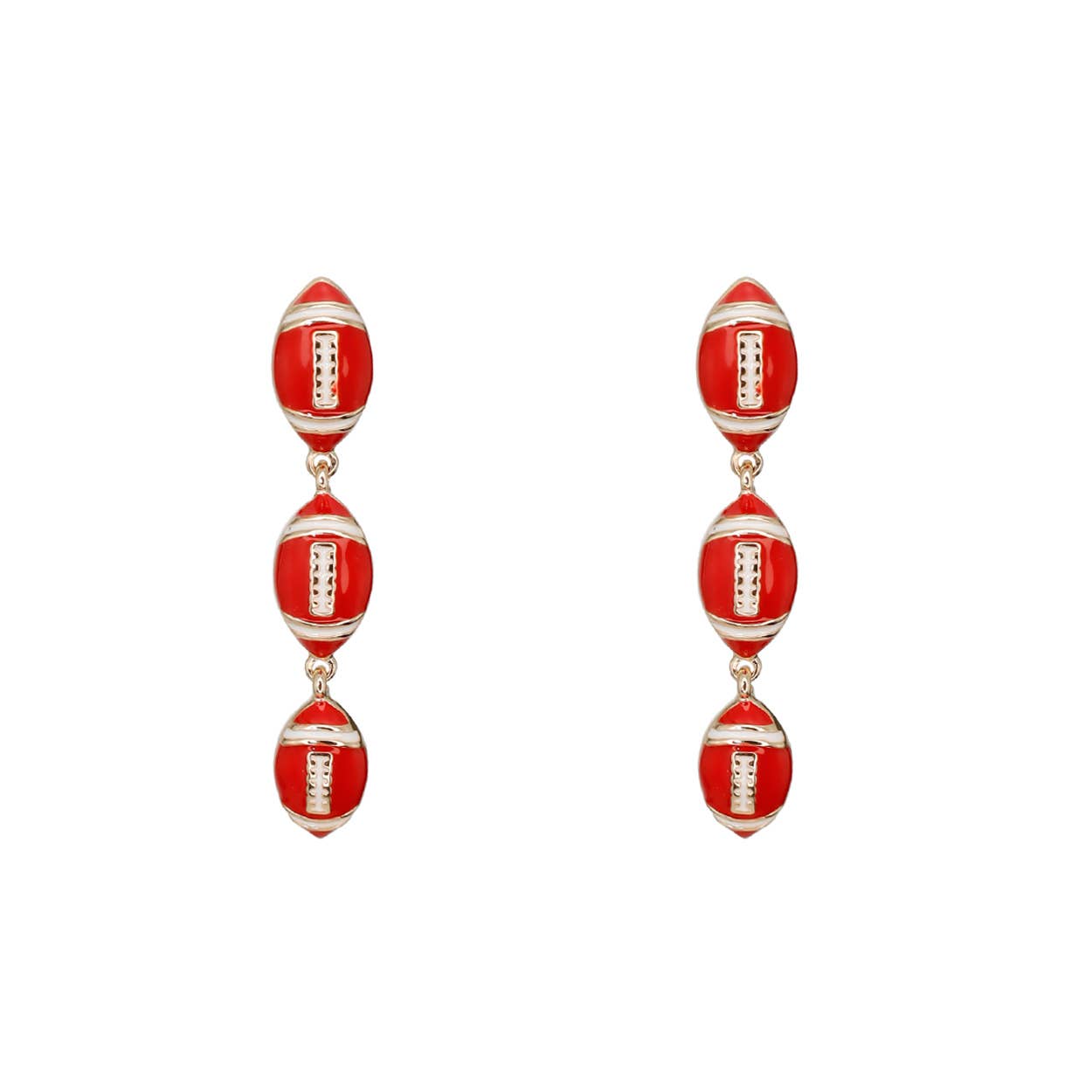 Game Day Football Post Dangle Earrings