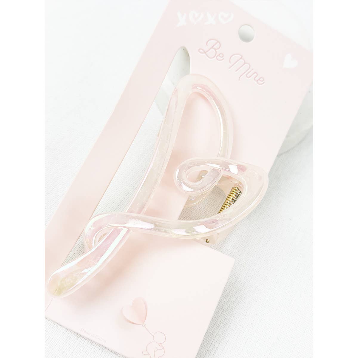 Shimmery Heart Hair Claw Clip