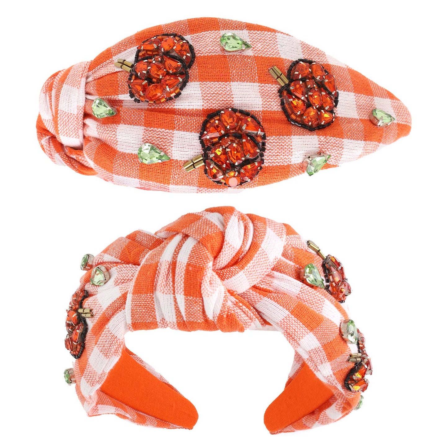 Pumpkin Thanksgiving Crystal Gemstone Headband