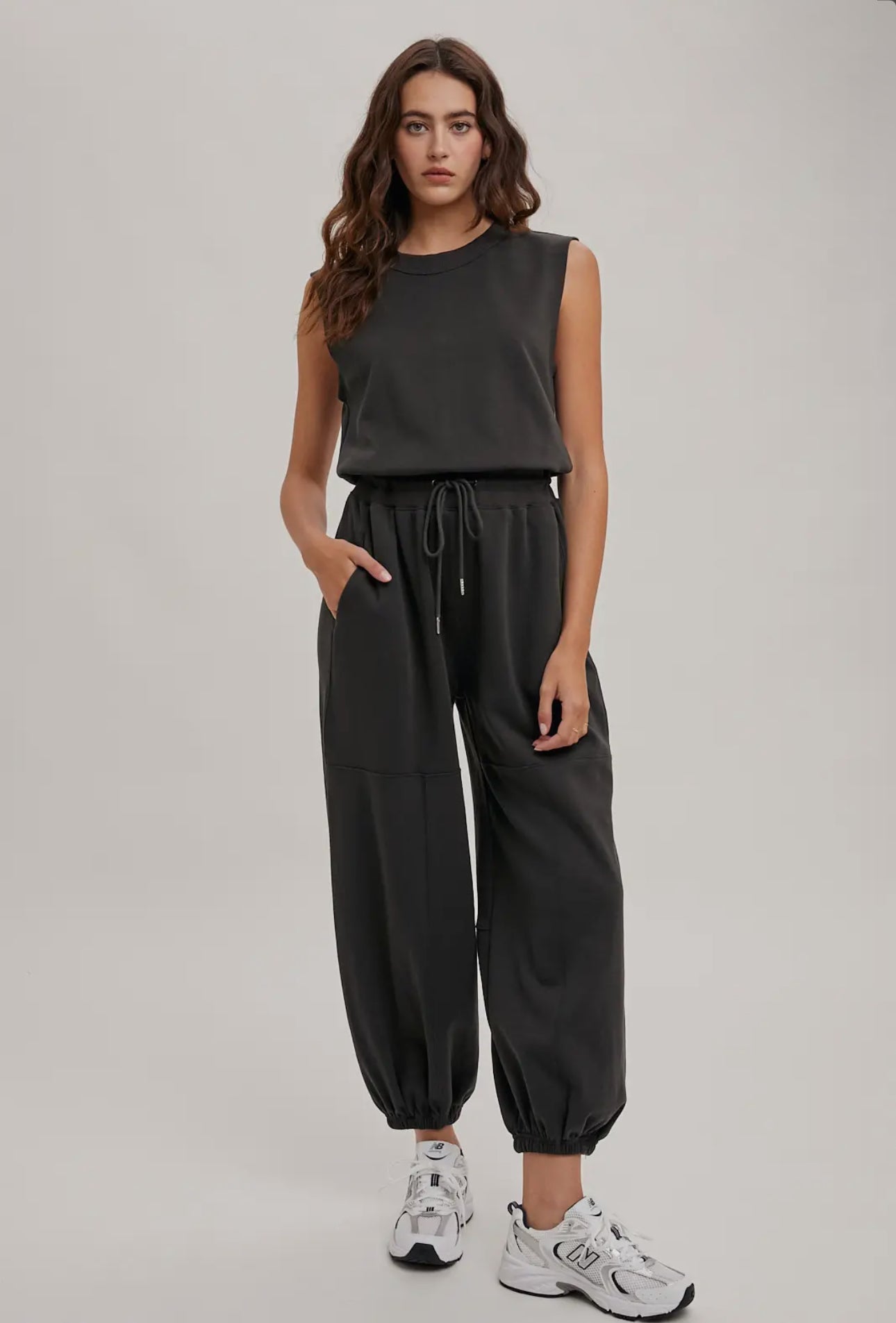 Sleeveless Knit Jumpsuit