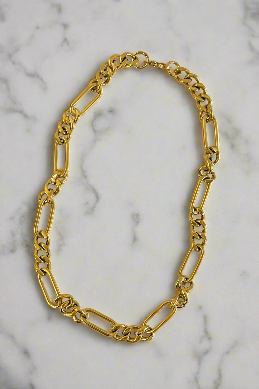 Natural Elements Gold Chunky Link Necklace