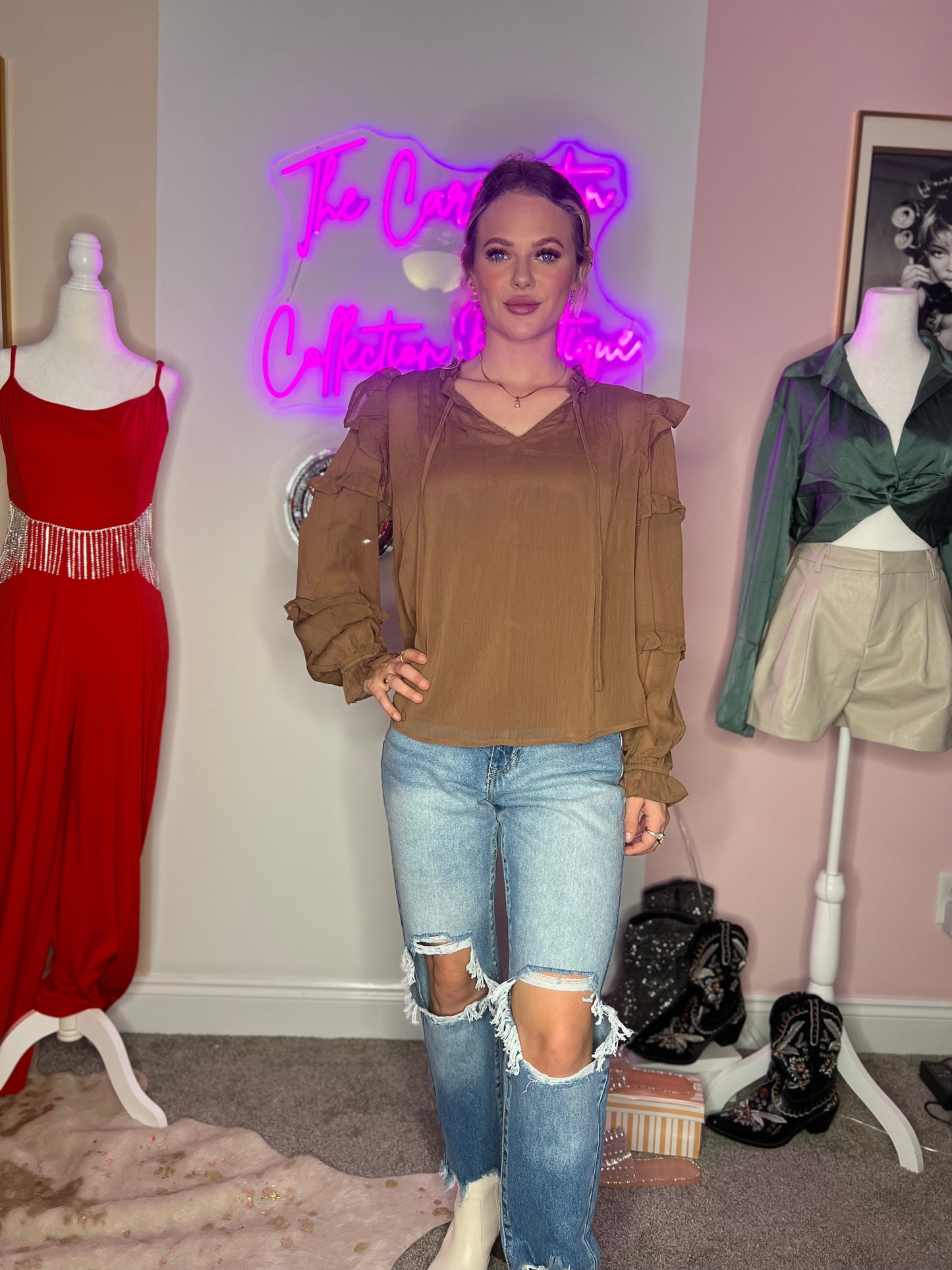 Dark Wash Knee Jeans