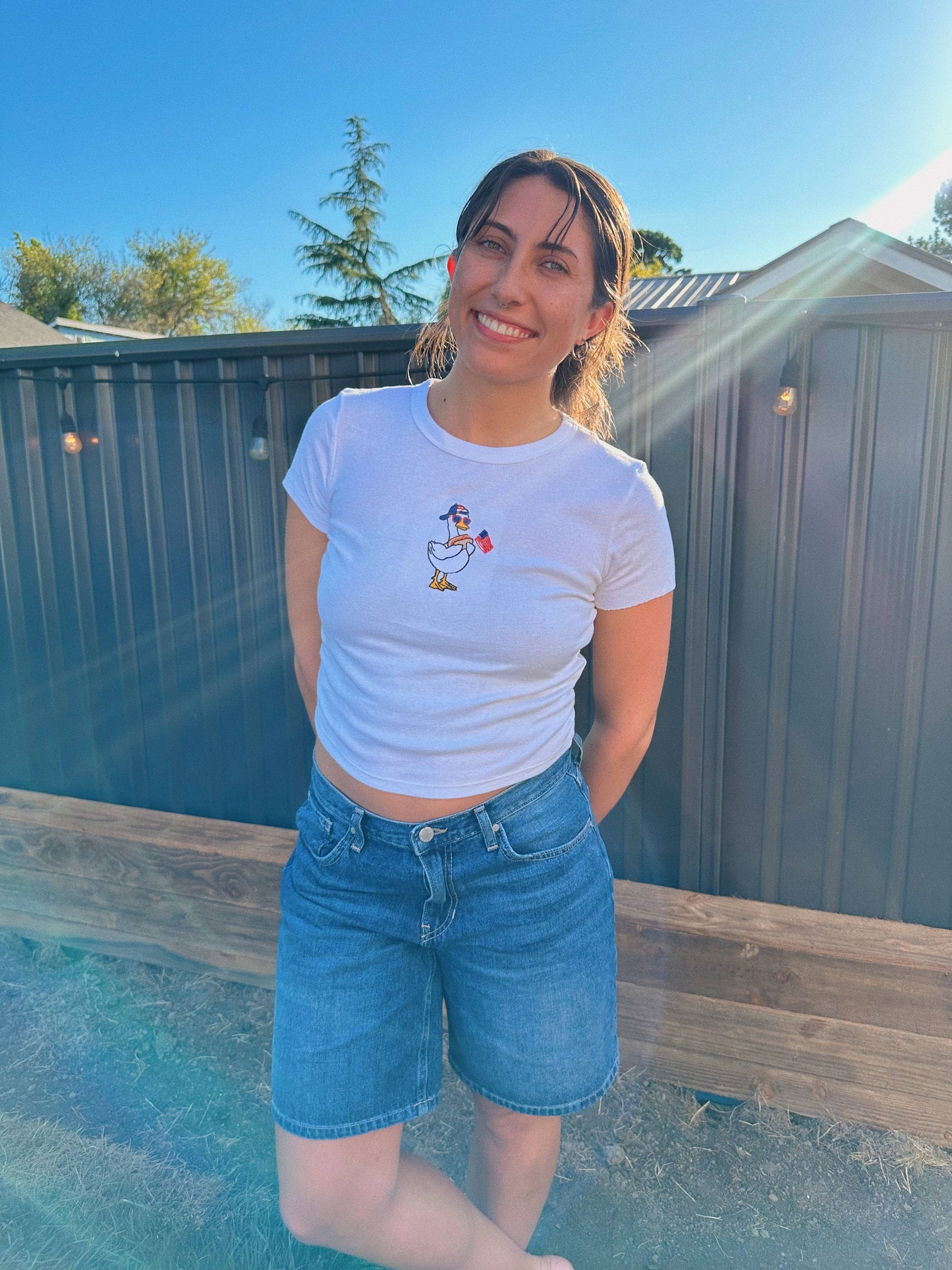 USA Silly Goose Top: embroidery
