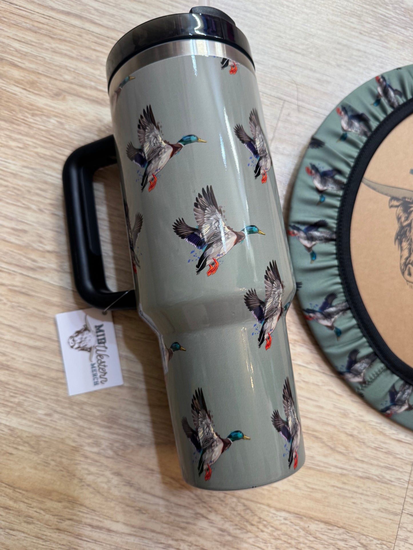 Green Duck Tumbler with Handle