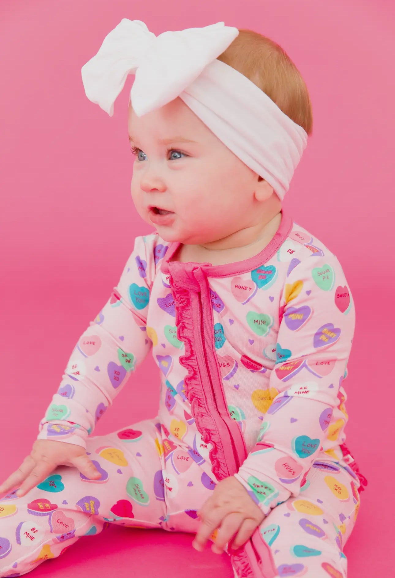 Babygirl Valentines Bamboo Onsie