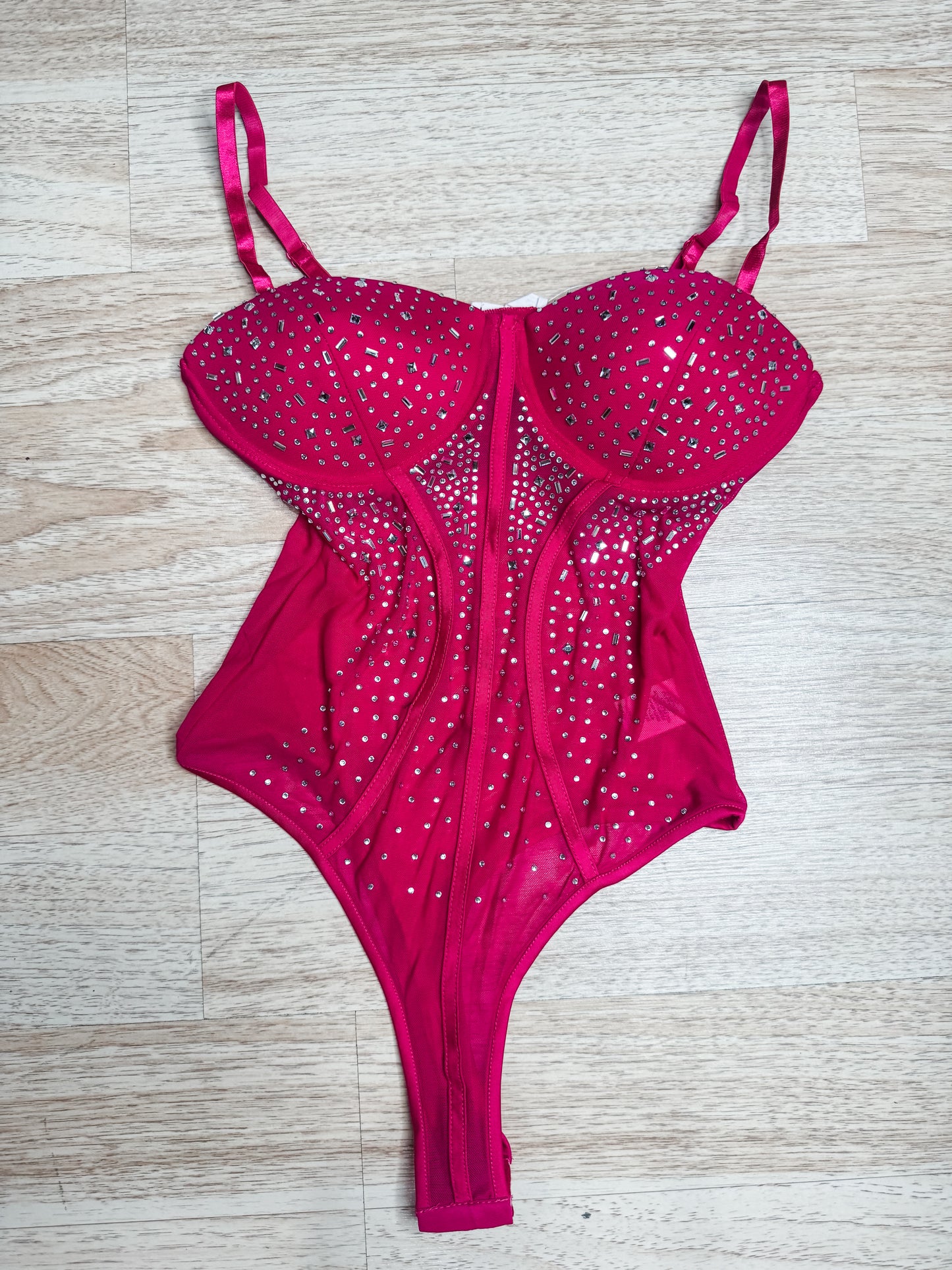 Rhinestone Mesh Bodysuit 3