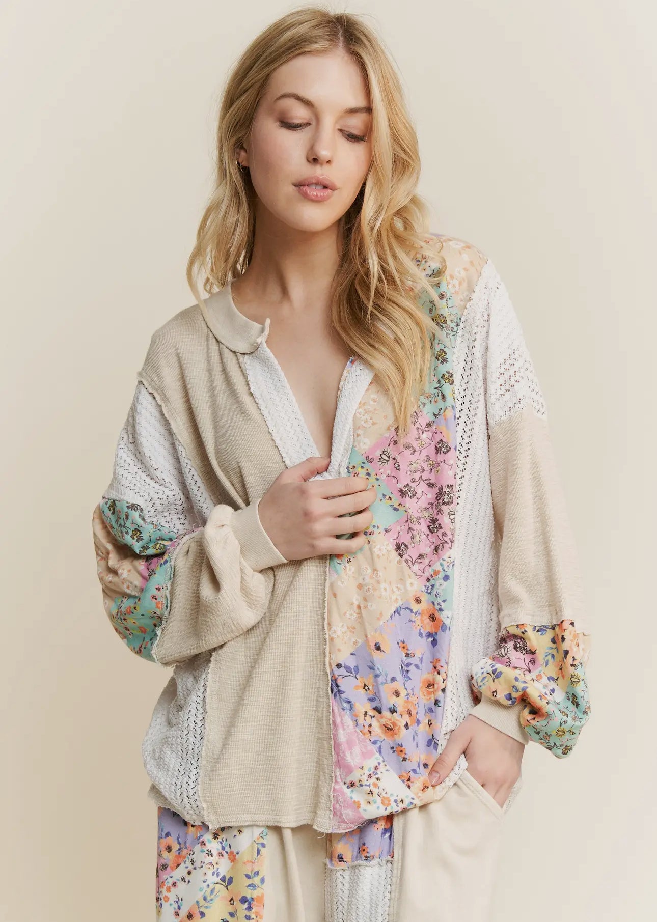 Passion Petals Button Up Top