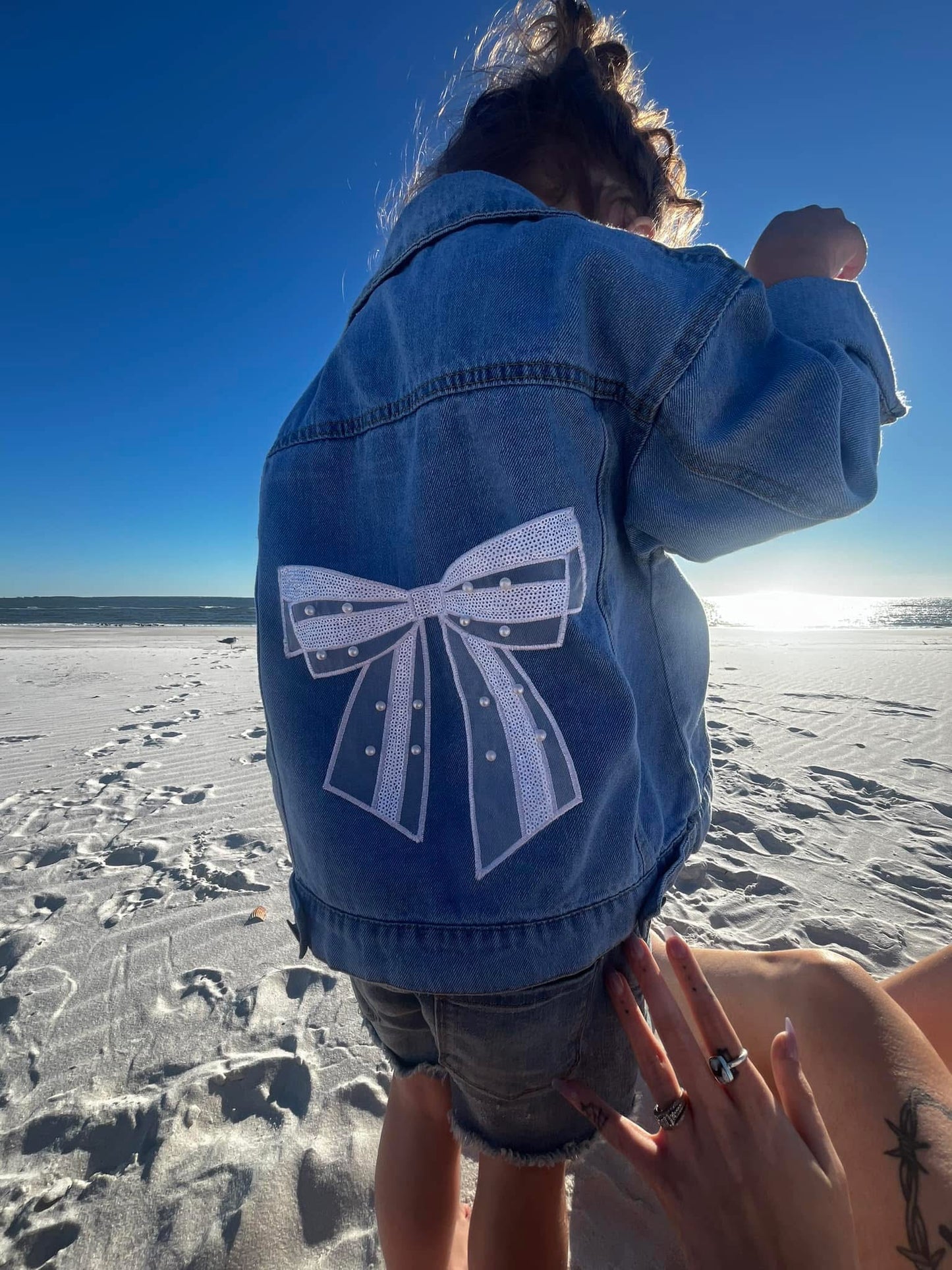 Kids Denim Bow Jacket