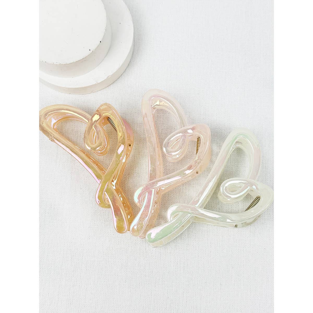 Shimmery Heart Hair Claw Clip