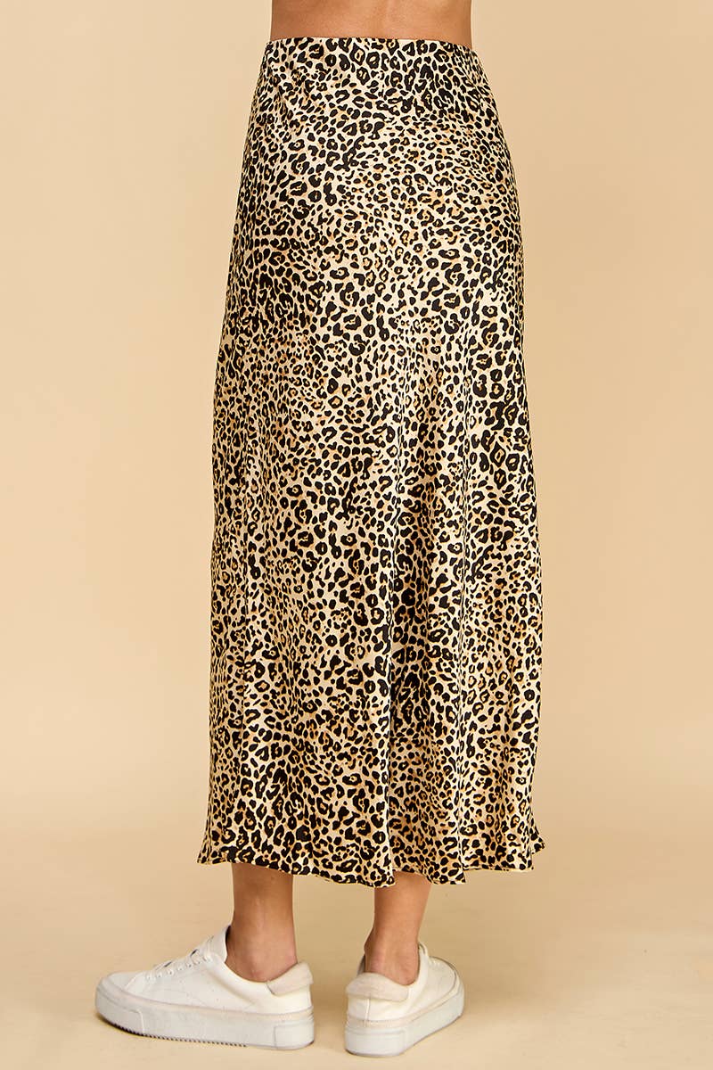 Animal Print Waistband full length Skirt