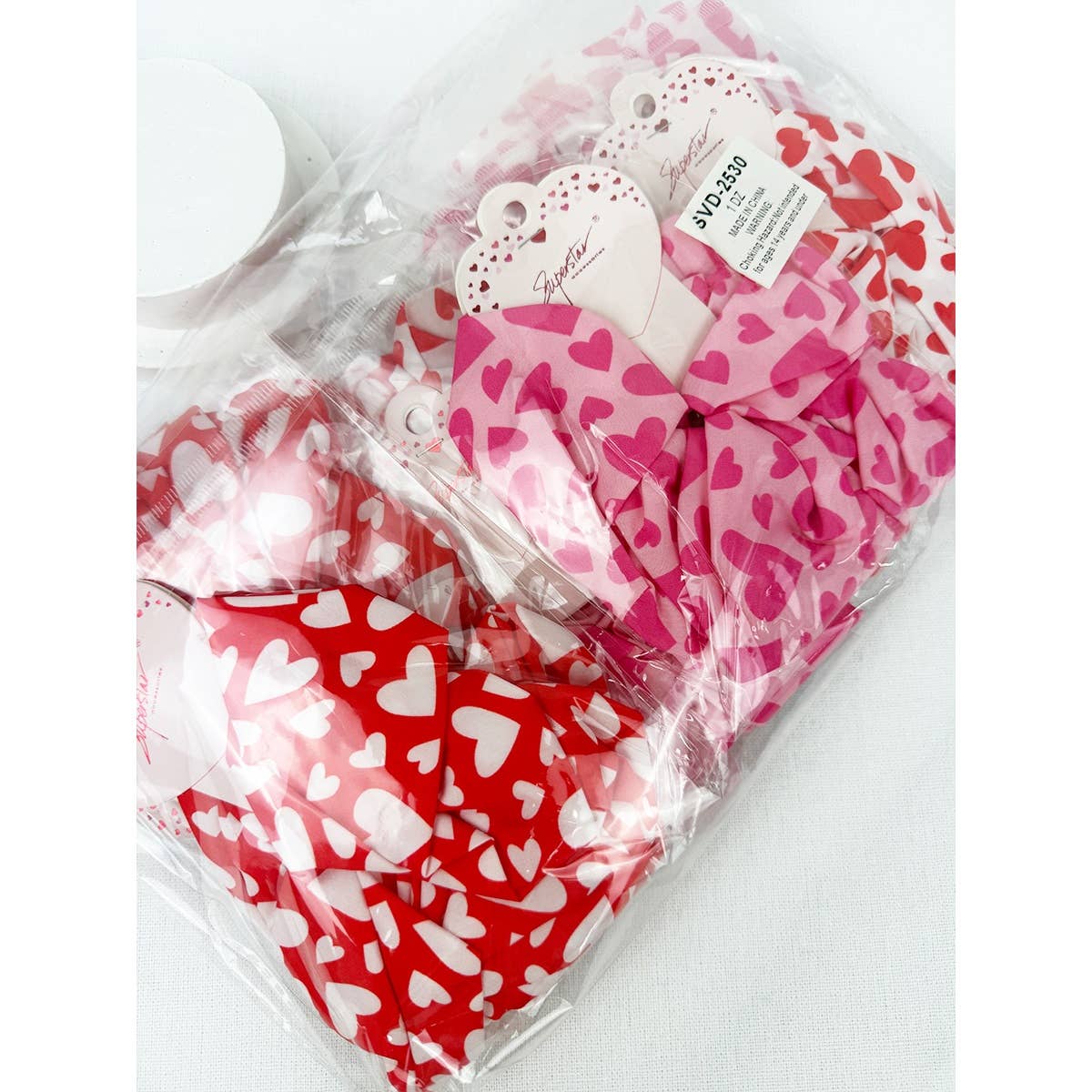 Mix Heart Pattern Jumbo Size Hair Scrunchies