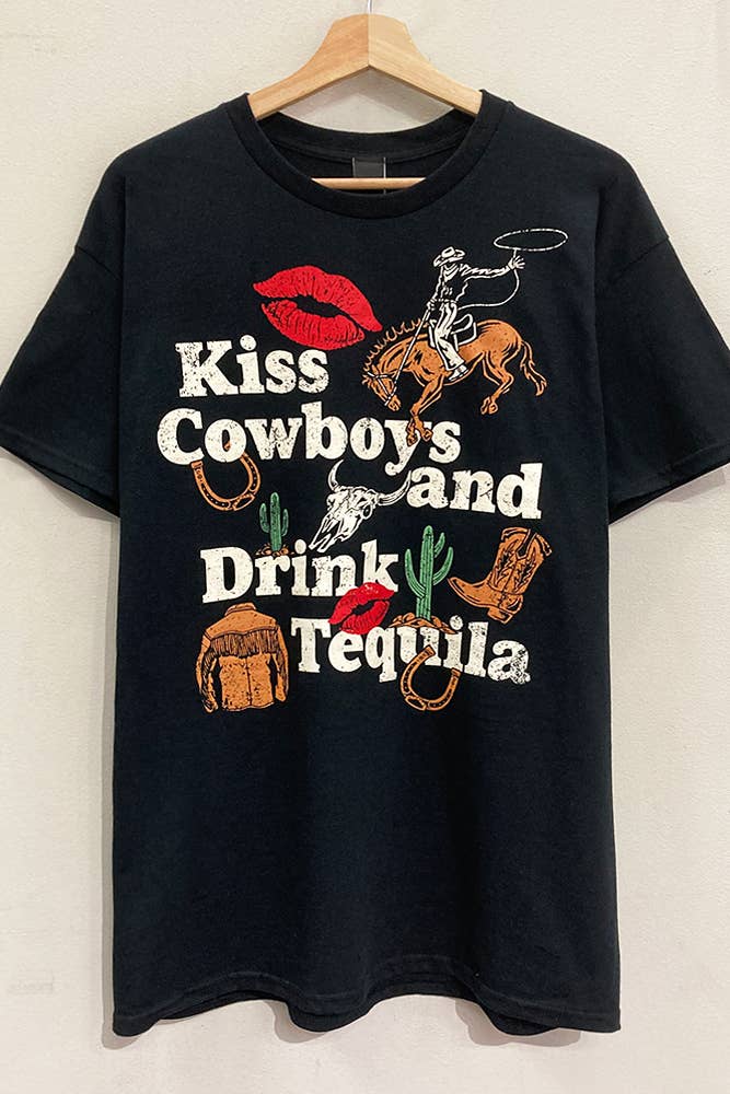 Kiss Cowboys Oversized Tee