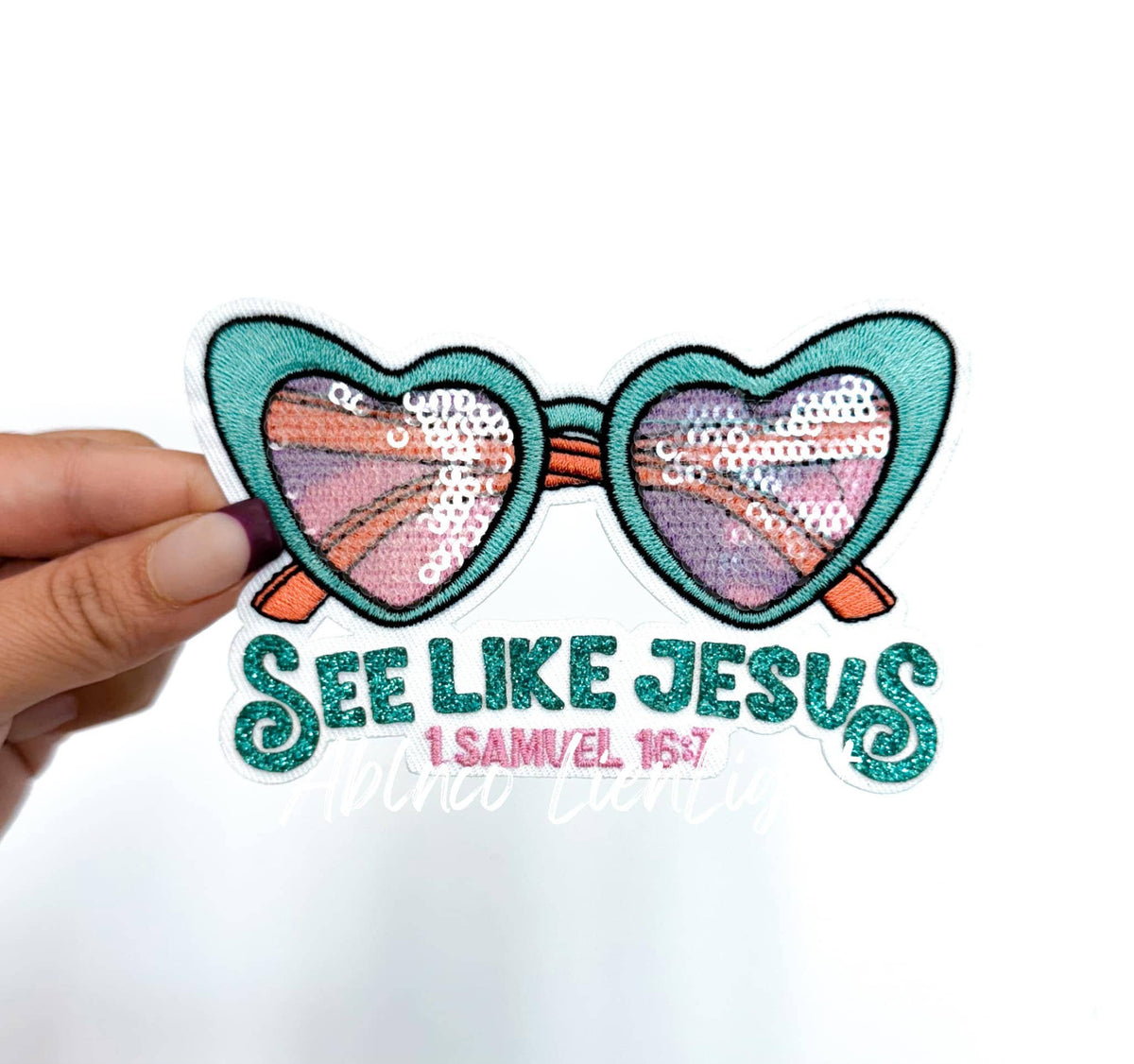 See Like Jesus Sequin Embroidery Patch