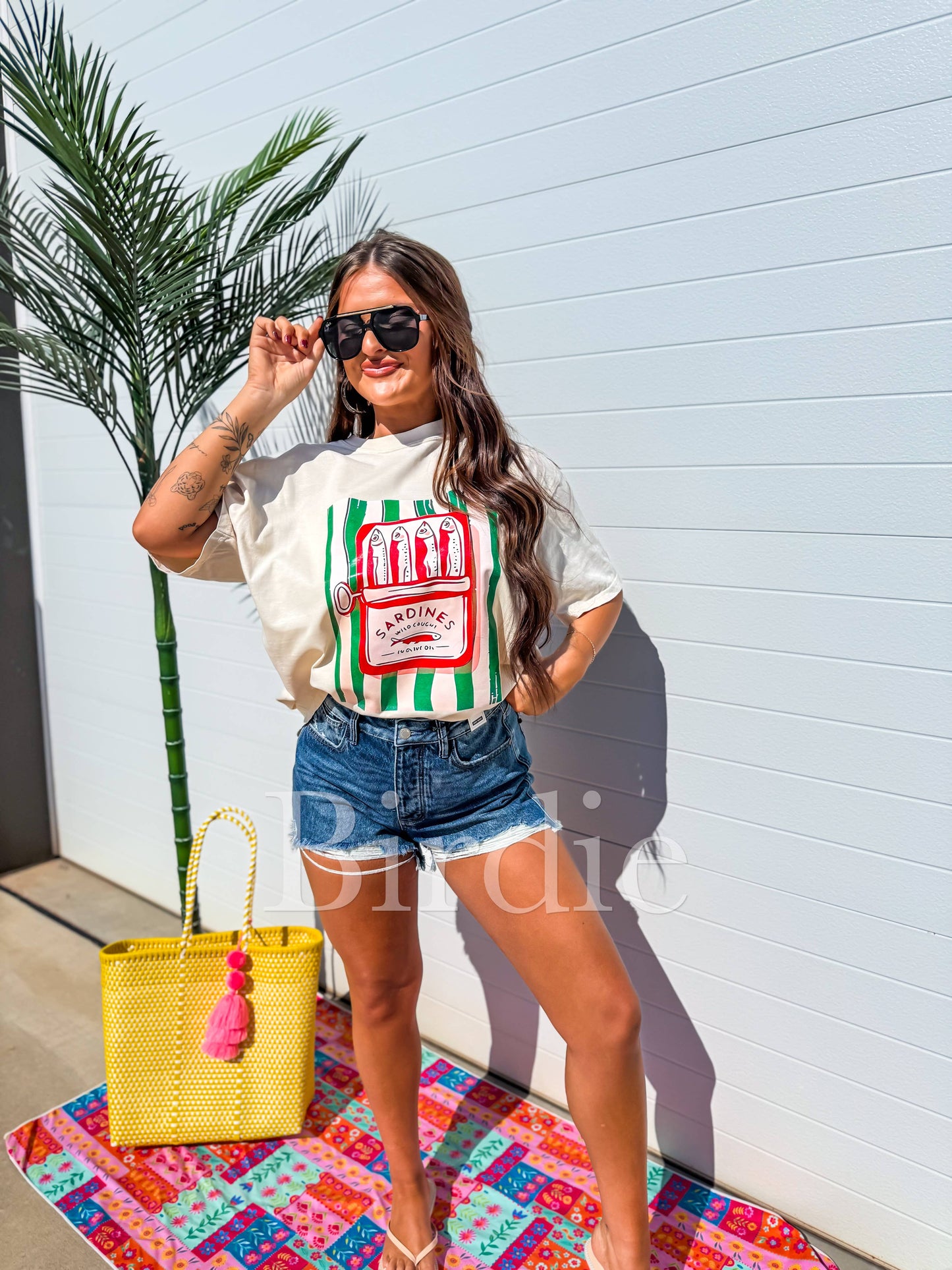 Sardines Graphic Tee on Ivory