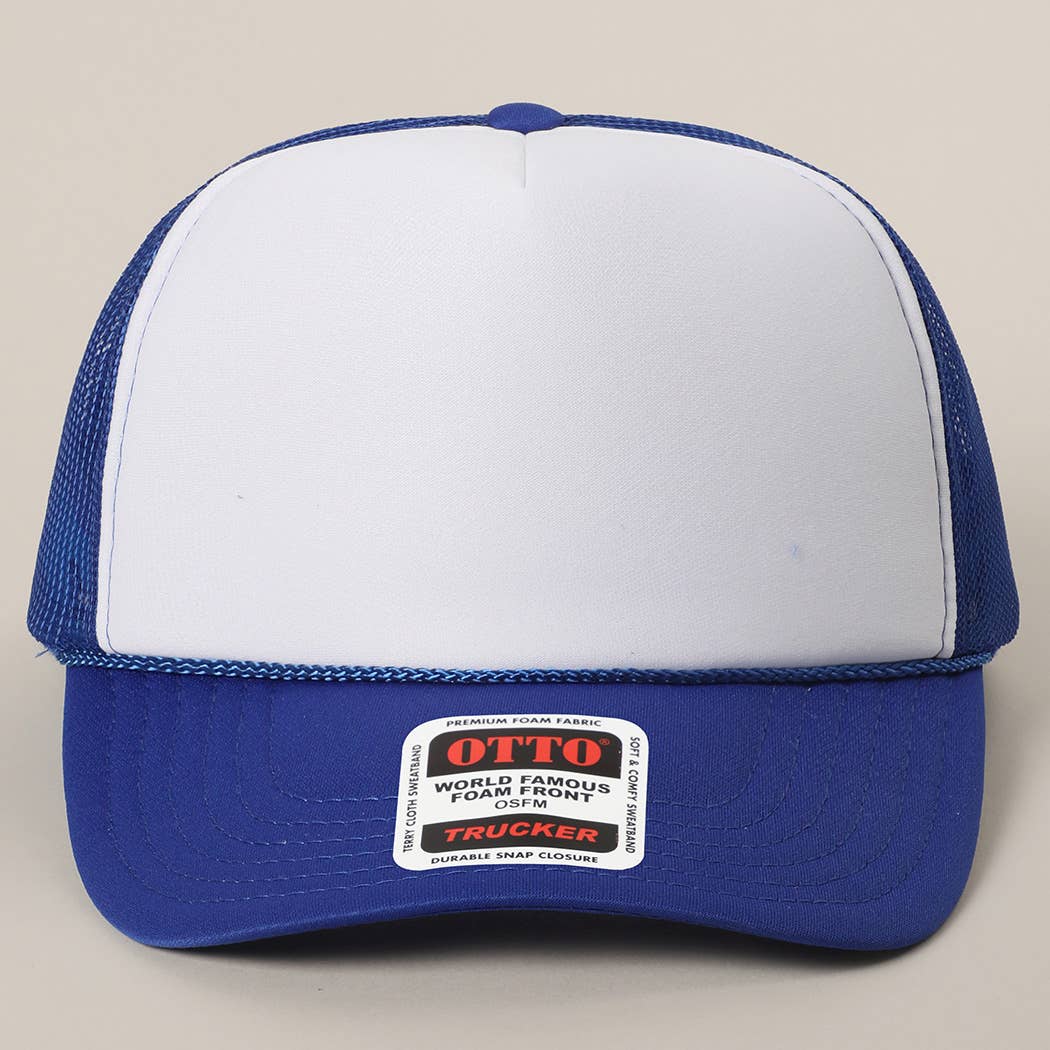 Two-Tone Mesh Back High Crown Foam Trucker Hat