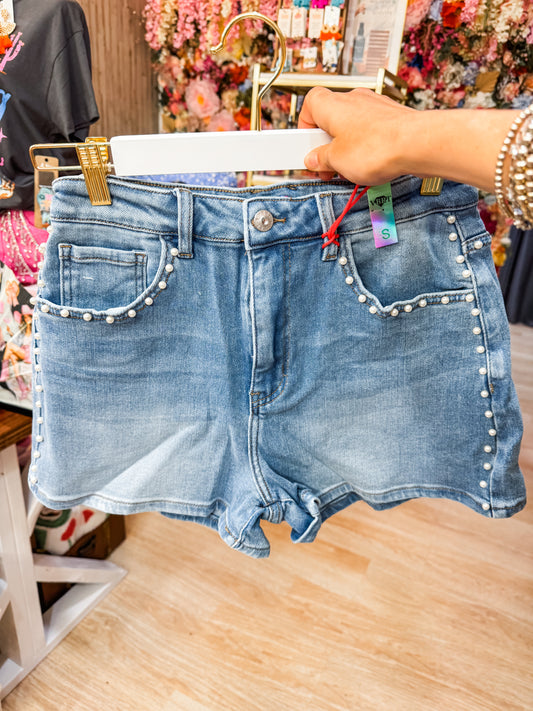 Pearl Denim Shorts