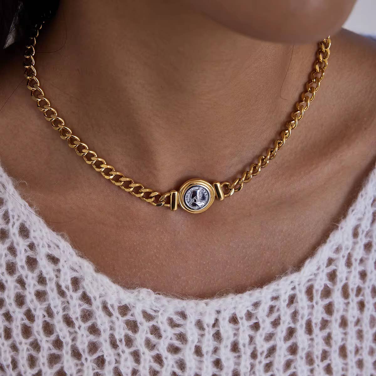 Coin Necklace Water Resistant