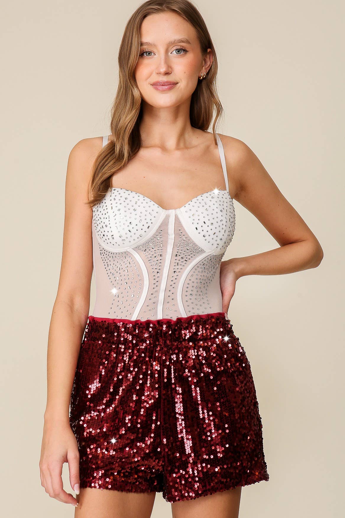 Rhinestone Mesh Bodysuit 3