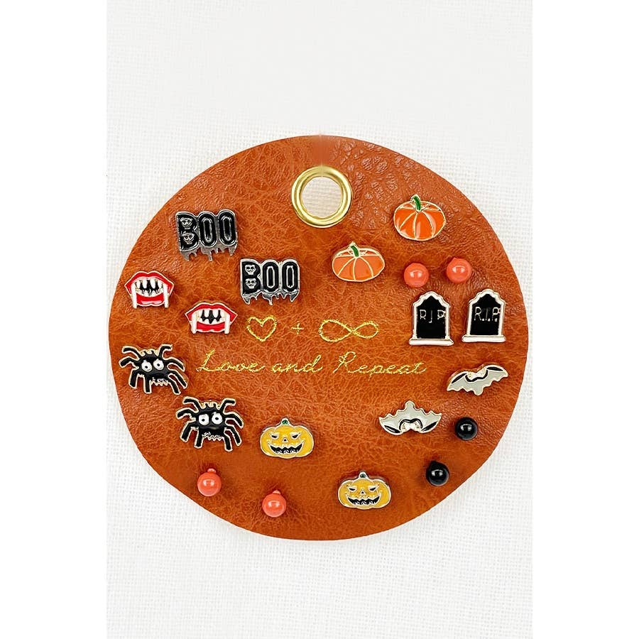Premium Quality 10 Pairs Halloween Earrings on PU