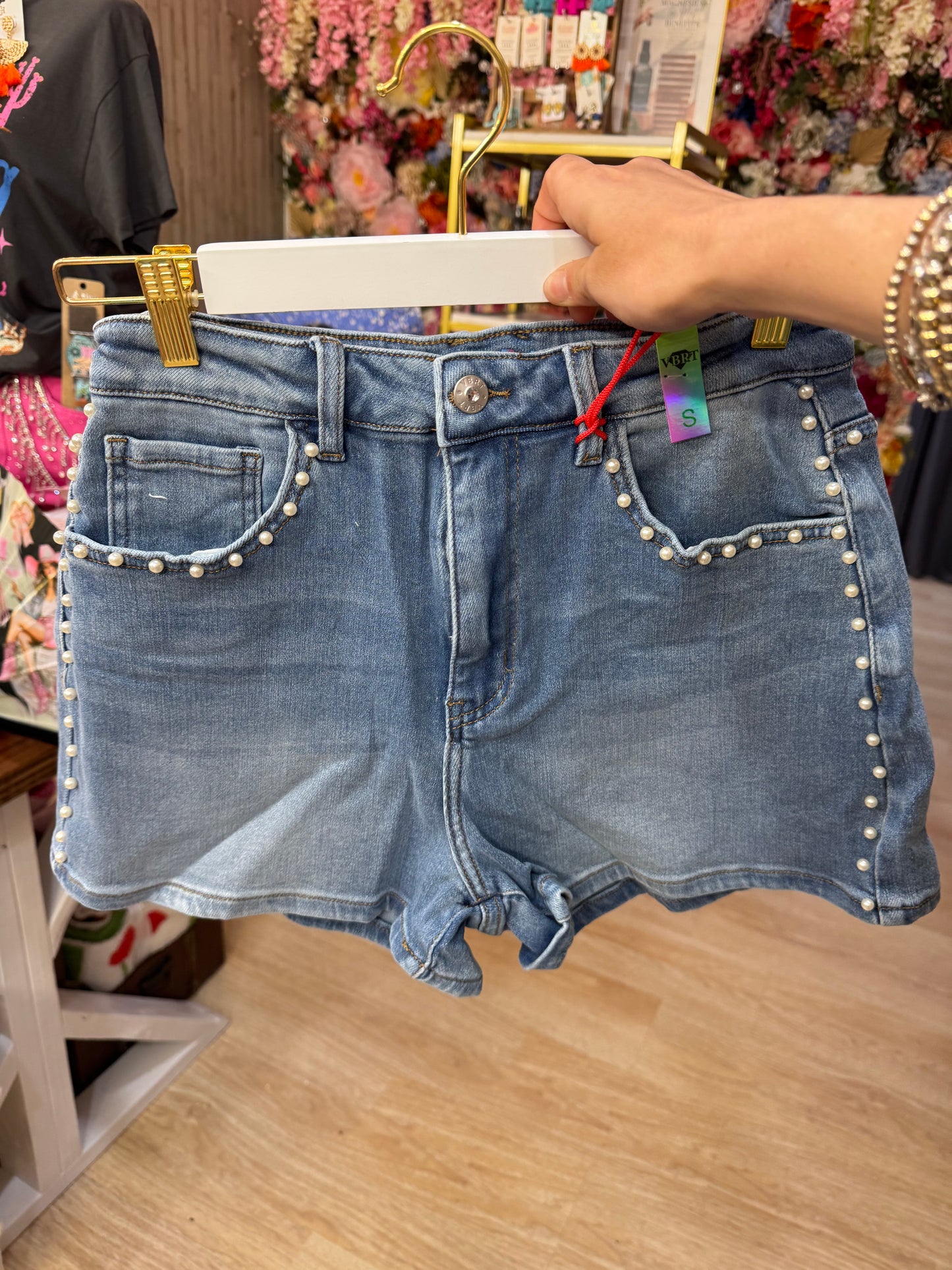 Pearl Denim Shorts