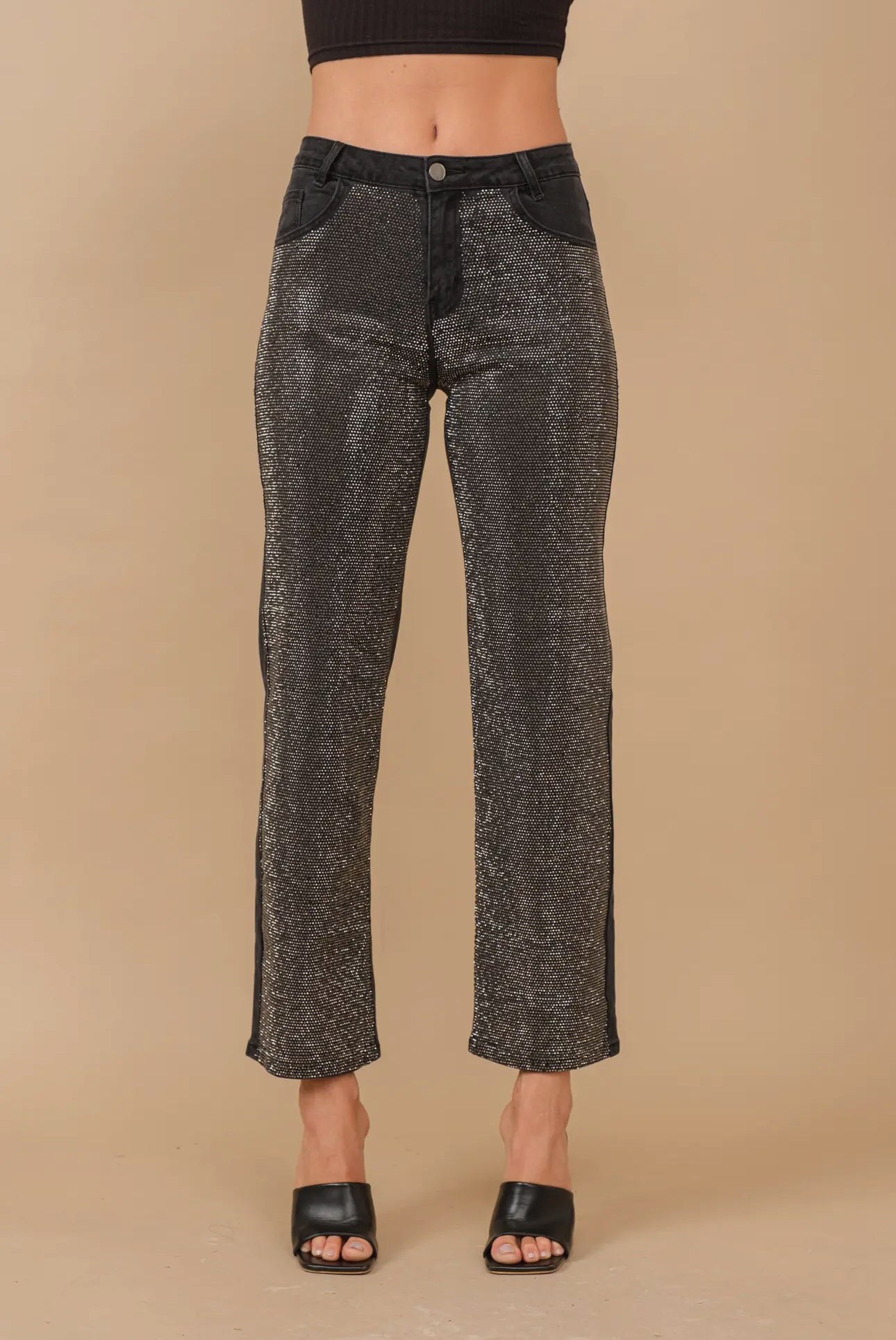 Midnight Rhinestone Jeans