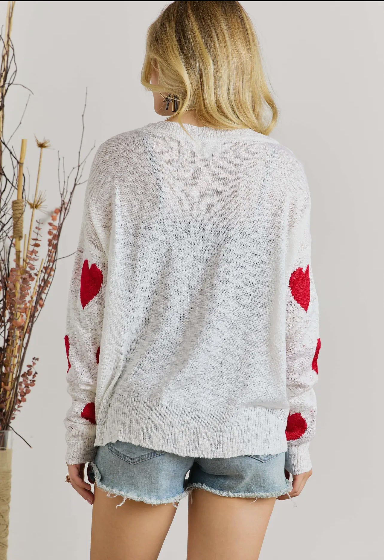 Heart Lightweight Sweater