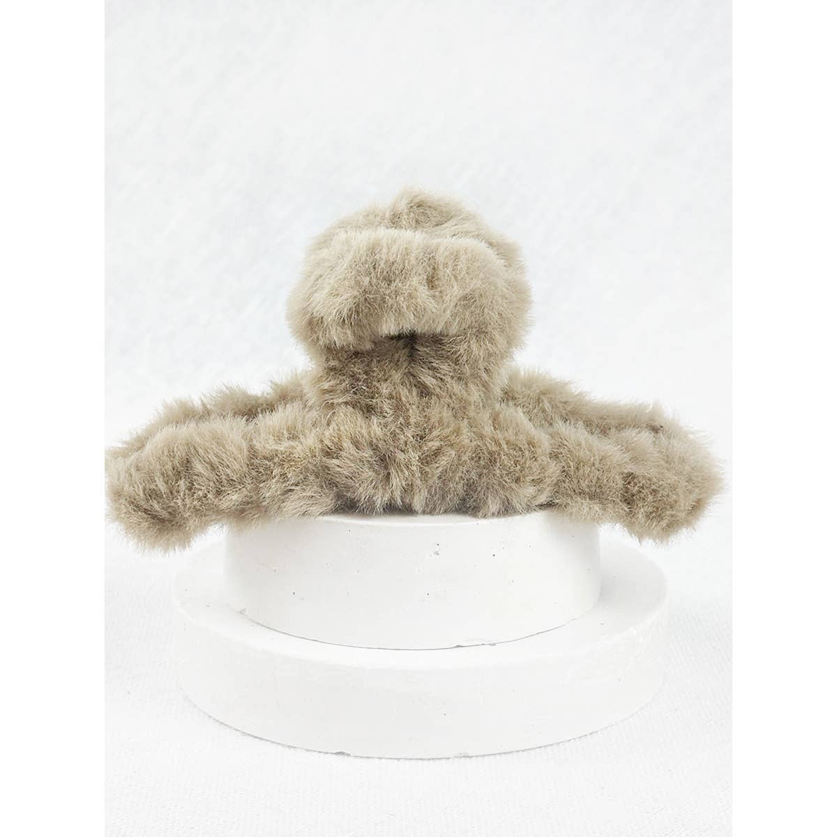 Faux Fur Plush Hair Barrette Jaw Clip