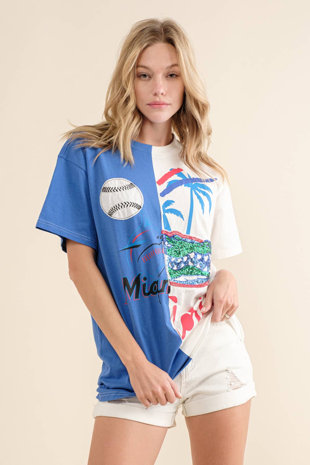 32672T - Colorblock Game Day Graphic T Shirt