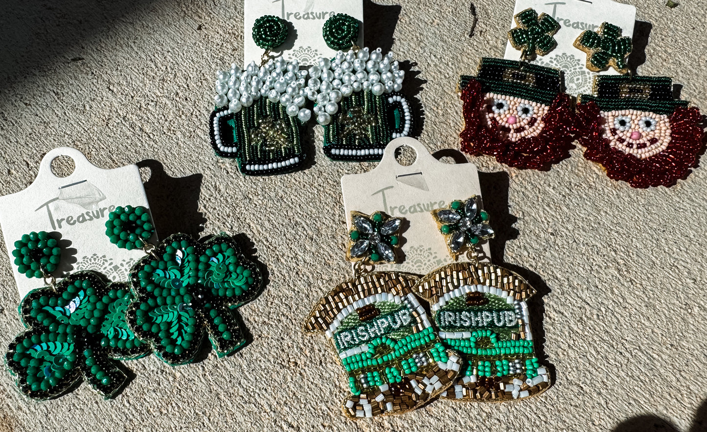 St Patty’s Beaded Earrings