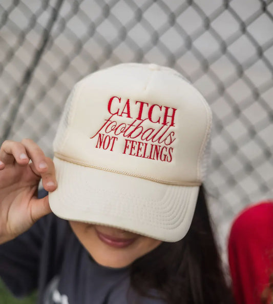 Catch Footballs Trucker Hat