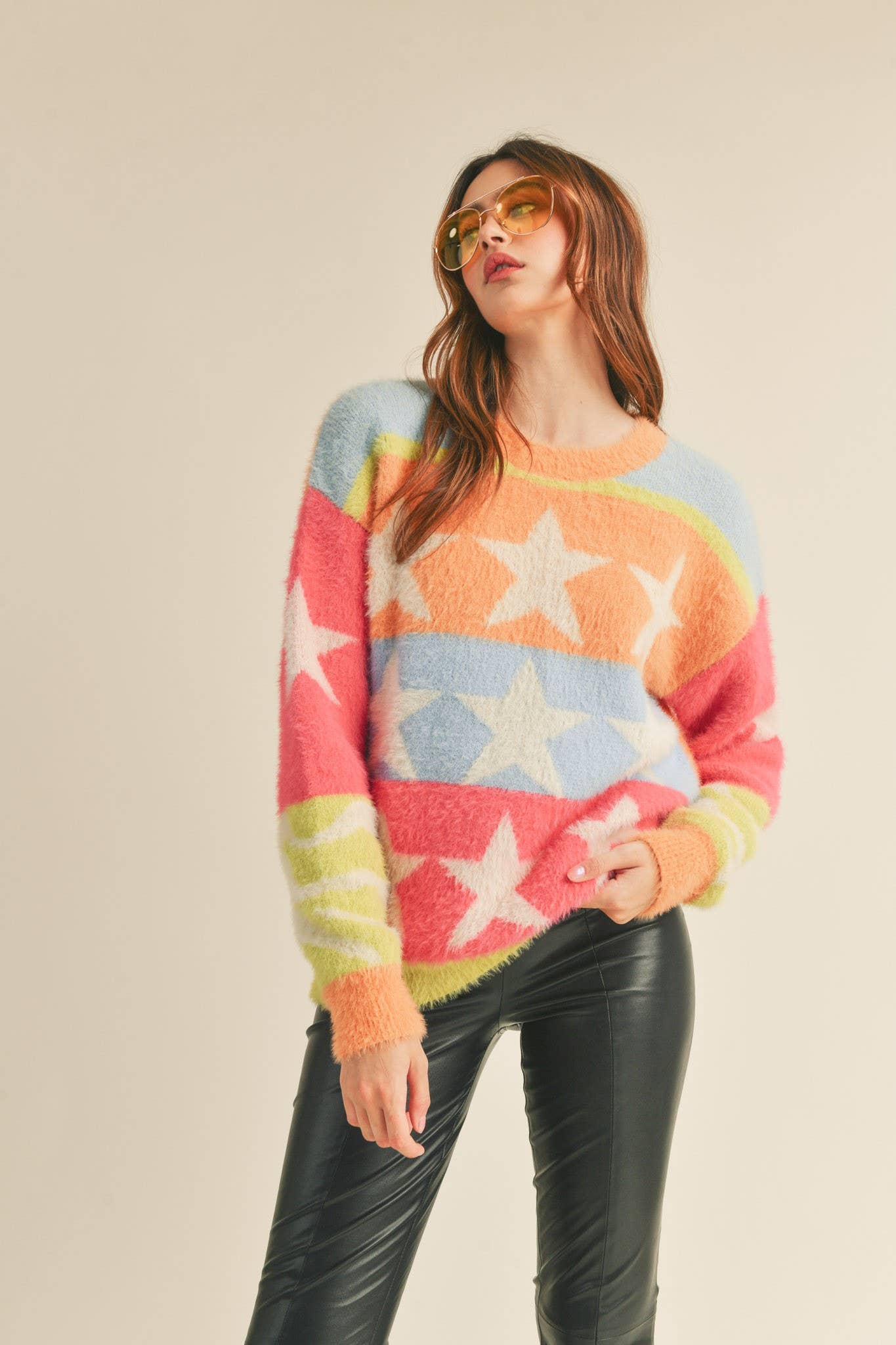 Fuzzy Fun Star Sweater
