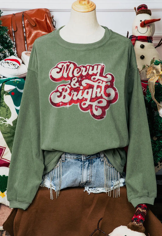 Corduroy Merry Sweatshirt