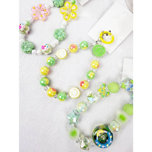 Green Palette Mixed Charm keychain and wrist strap