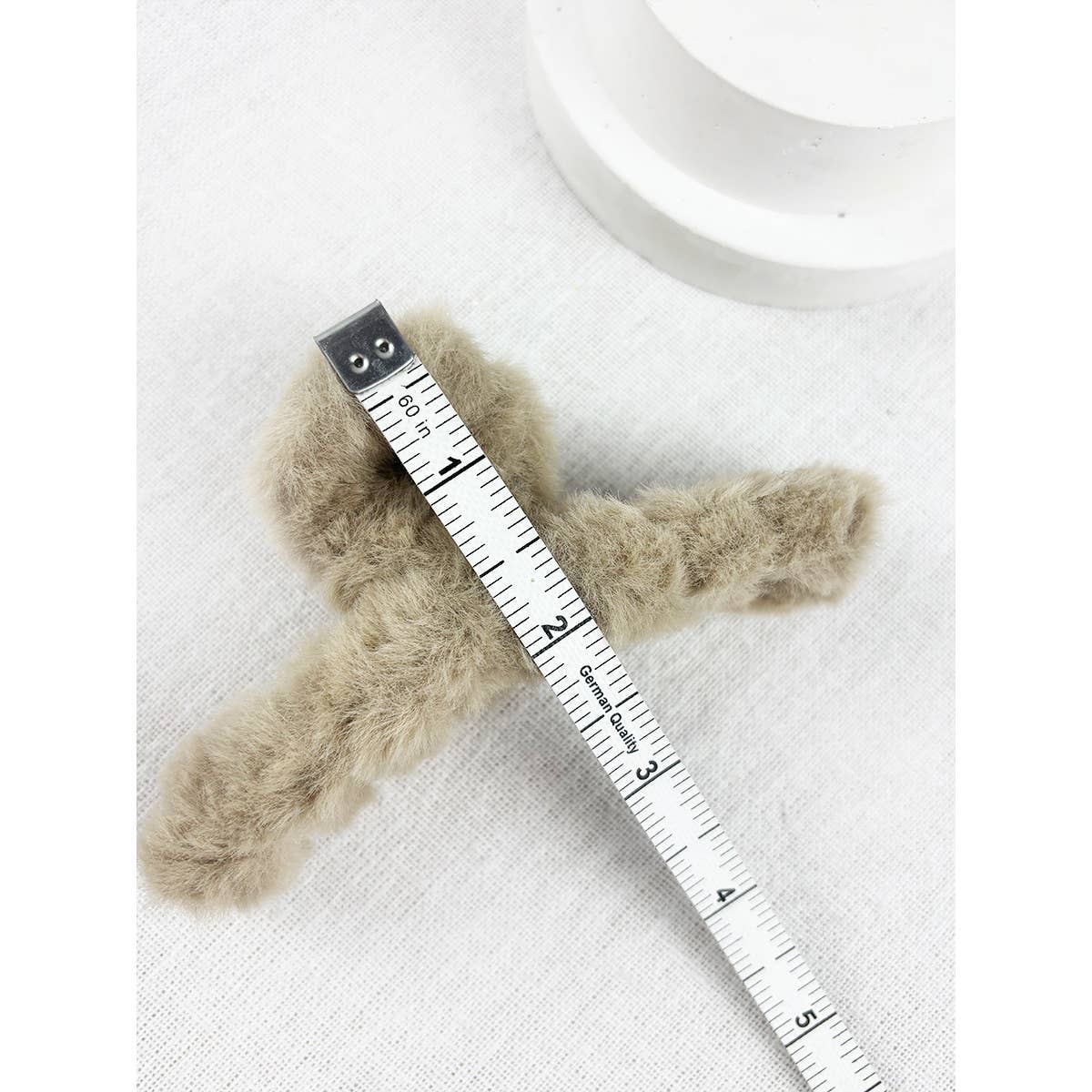 Faux Fur Plush Hair Barrette Jaw Clip
