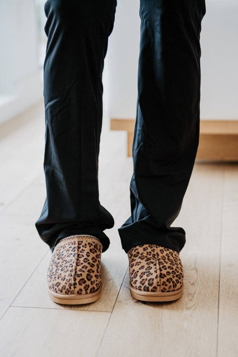 Leopard Print Embroidered Cute Slippers