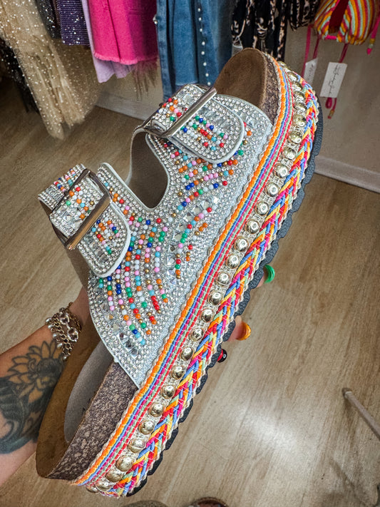 Azalea Wang Stoned Summer Sandals