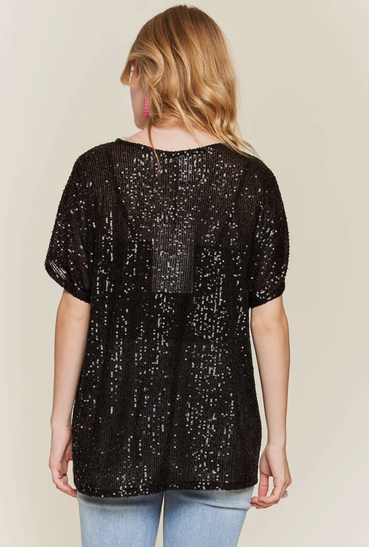 Sequin Sheer Blouse