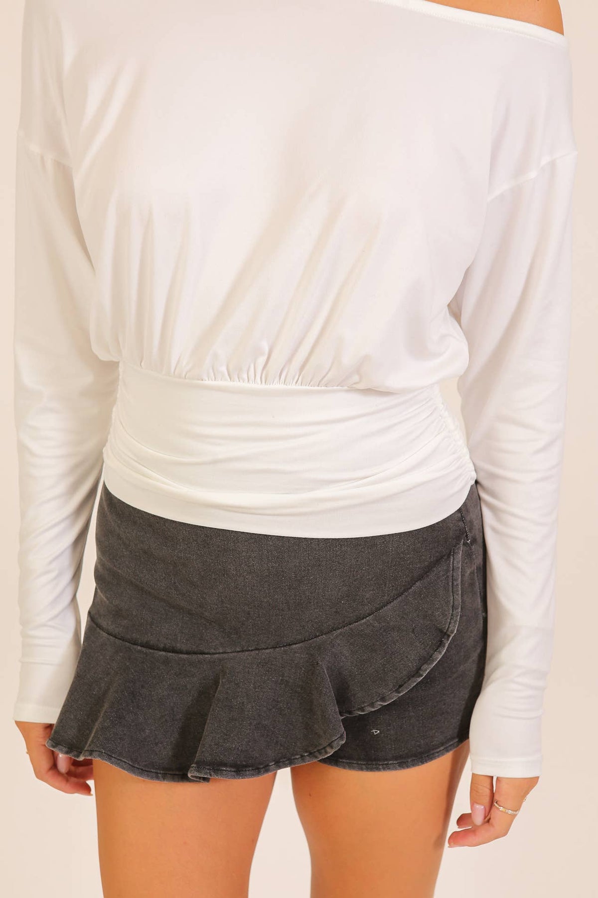 Fall Off-the-Shoulder Dolman Knit Top